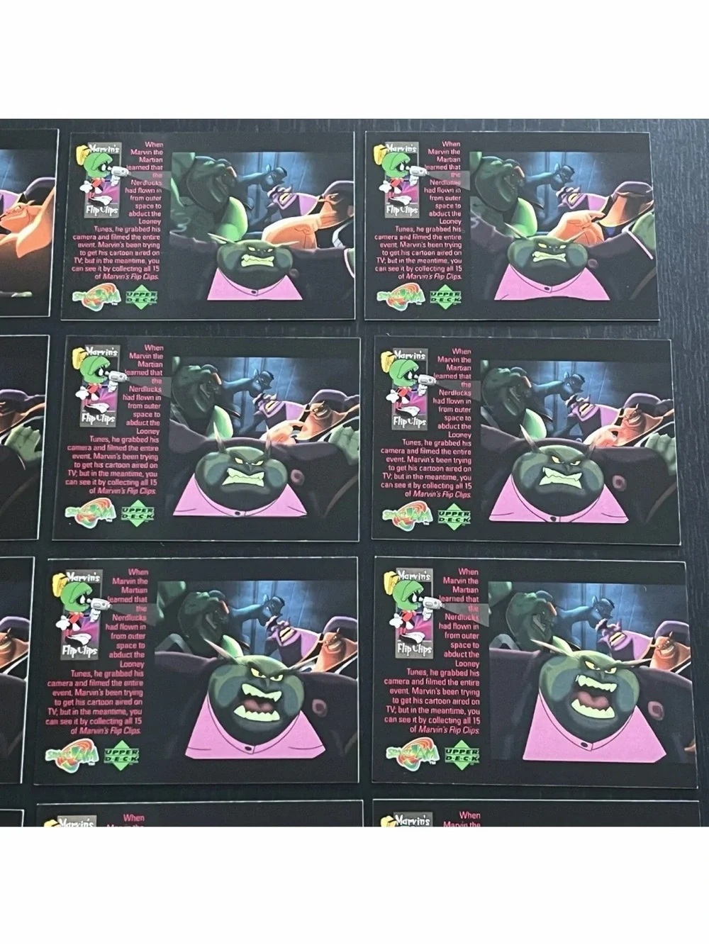 1996 Upper Deck Space Jam Marvins Flip Clips 24 Cards
